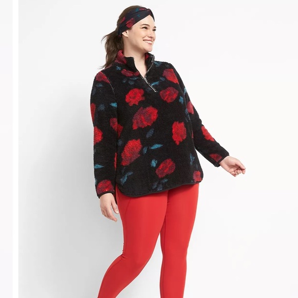 LIVI Half-Zip Sherpa Pullover in Solstice Rose size 18/20 - Picture 2 of 15